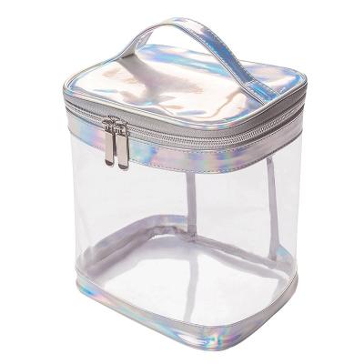 China Large Capacity Fashion Transparent Cosmetic Bag Travel e Organize Beautician Bag Beauty Toiletry Bag MakUp Pouch for sale