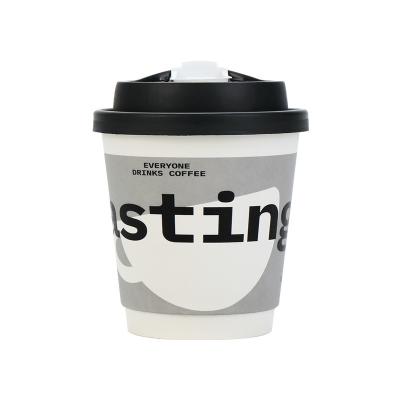 China Custom Hot Selling Disposable Cold Hot Drinking Paper Cup With Lid for sale