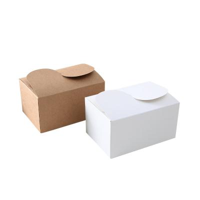 China Custom Wholesale White Window Box Paper Brown Tray Packaging Pie Bakery Paper Christmas Cake Macaroon Snack Dessert Boxes Salad Packaging for sale