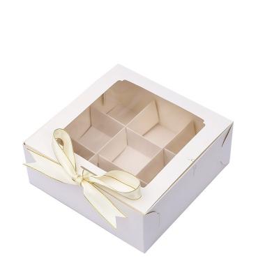 China 4hold 6hold 9hold Bread Mousse Cake Packaging Case Egg Yolk Cake Pastry Cupcake Box Customized Luxury Mini Gift Box for sale