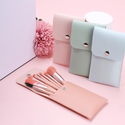 China Angular Blush 8pcs Matte Wooden Handle Portable Soft Hair Make Up Brushes Beauty Tools Makeup Set Brush for sale