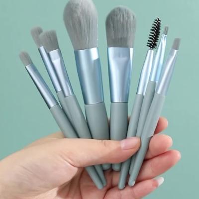 China Angular Blush 8Pcs Makeup Brushes Blush Tool Kit Eyeshadow Make Up Beauty Cosmetic Brushes Professional Ultra Soft Eyeshadow Brushes for sale