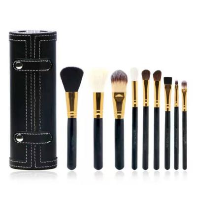 China Angular Blush Makeup 9pcs Burst Leather Sets Wholesale Brush Fine Leather Gift Box Nine-Piece Set Beginners Sets For Mac for sale