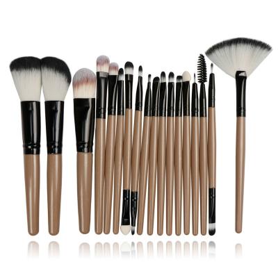 China Angular Blush 18pcs Synthetic Fiber Custom Smudge Bag Travel OPP Mascara Flat Fluffy Makeup Brush Set For Beauty Blog for sale