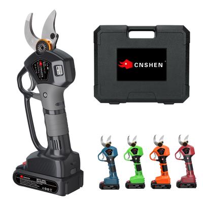 China CNSHEN ElectricTree Pruner Handle Backupy Anti-Slip Battery Branch Shears with LED Display and Handguard for sale