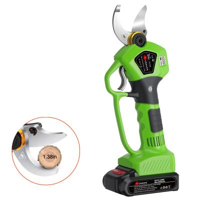 China Rechargeable Electric Anti-skid Handle 2000mAh Lithium Battery Shears 21v Garden Pruning Scissors for sale