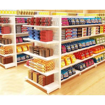 China Ecuador popular color store double sided white shelf/supermarket used shelves for sale