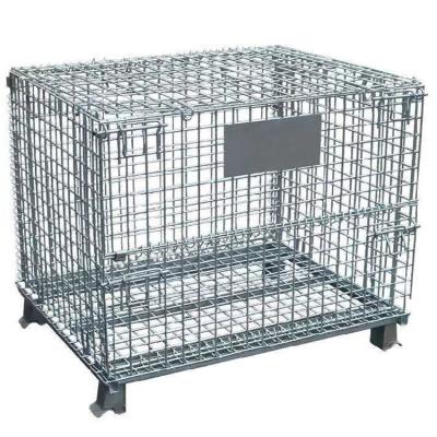 China GCJS Logistics Iron Frame Butterfly Cage Logistics Trolley Iron Turnover Box Basket Warehouse Storage Cage Metal n Express for sale