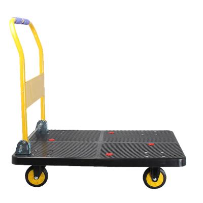 China Express Folding Trolley Truck Logistics Push Truck Flatbed Truck Trailer Traction Cargo King for sale