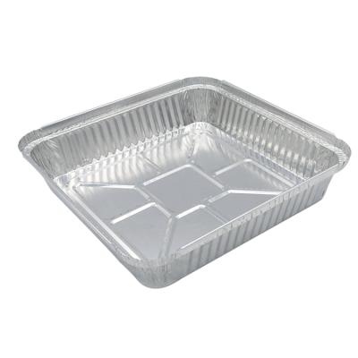 China Best Eco-friendly Disposable Food Grade Aluminum Foil Container Baking Place Make Meal Tray Food Containers for sale