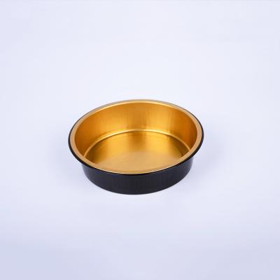 China 250ml Round Aluminum Foil Snack Dessert Eco - Friendly Sealed Container With Cover for sale