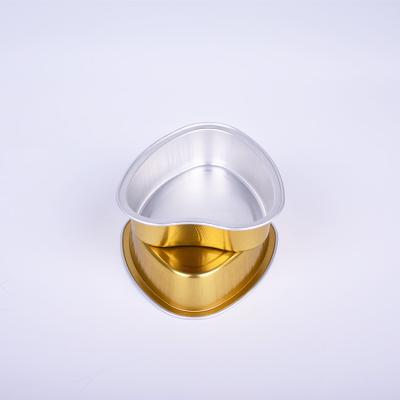 China Eco - Friendly 100ML Aluminum Container Heart Shape Aluminum Foil Small Chocolate Mini Food Container for sale