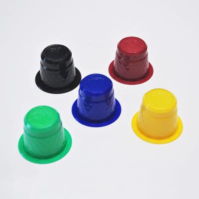 China Disposable Nespresso Coffee Compatible Tea Pods Empty Plastic Coffee Capsule With Self Adhesive Foil Lid for sale