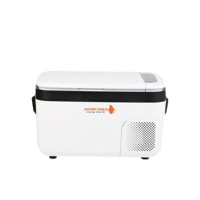 China Hot Sale Plastic Portable Car Mini Fridge 12V Fridge 20L Freezer Beer Beverage Cooler for sale