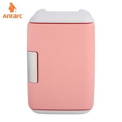 China Heating& Wholesale Indoor Outdoor Mini Cooling Fridge Car Refrigerator Cooler Heater 5 Liter Mini Cosmetic Fridge for sale