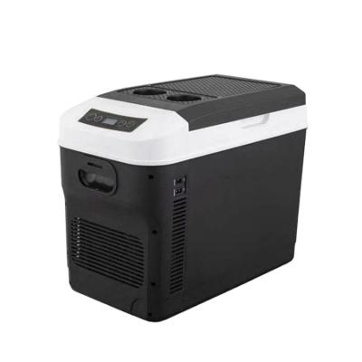 China 28L sports car cooler box refrigerator with digital display used for car semiconductor car camping traveling refrigerator for sale