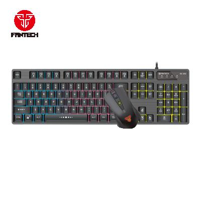 China Fantech KX302 Programmable Adjustable Rainbow Mouse Backlit Macro Gaming Keyboard and Mouse Set Combo Gaming Te koop