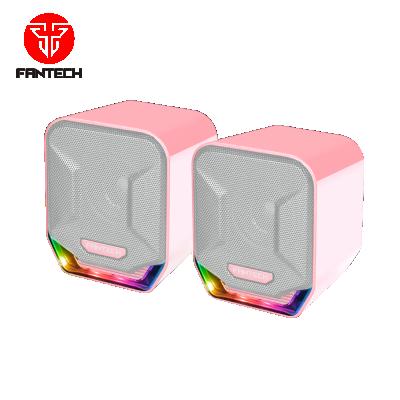 China LED RGB Music Mini Speaker New Design Gaming Speaker Fantech GS202 Sakura Edition Pink Color Sound PC 2.0 Speaker for sale