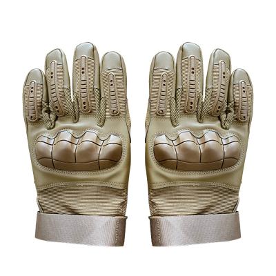 China Full Finger Khaki Color Polyester Training Gloves with Finger Slits from Customized for sale