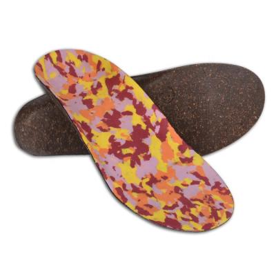 China Molded natural cork with arch and heel support S7 kids sport footcare cork orthotics insoles for sale