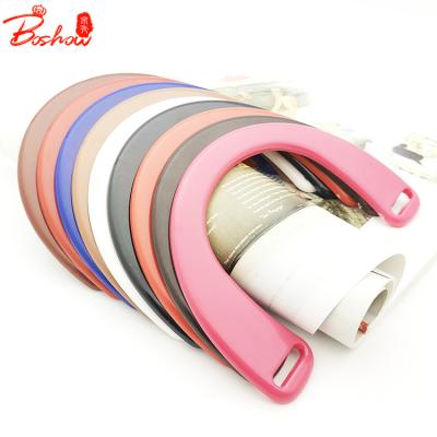 China 2021 Fashion Shopping Bag Accessories 18.5*12.5cm Wholesale Eco-friendly ABS Plastic Lady Bag Handles Arched Colorful Part BS070103 for sale