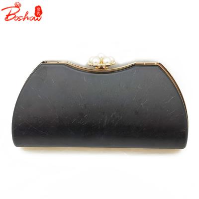 China Fashion Wholesale 20.3cm*10.1cm Ladies Grab Frame Purse Night Bags Plastic Box Accessories Women's Wallet Metal Coin Zinc BS030501 for sale