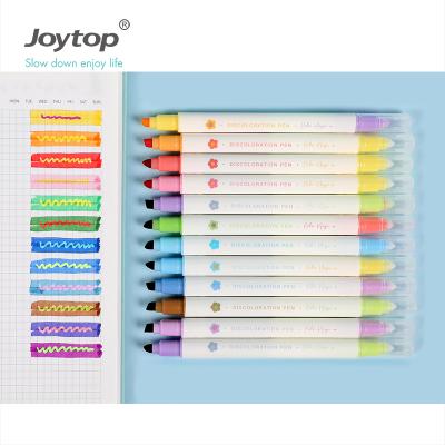 China Discoloration Joytop Hyuna Promotion Custom 12 Colors Double Head Pastel Highlighter Pen Set for sale