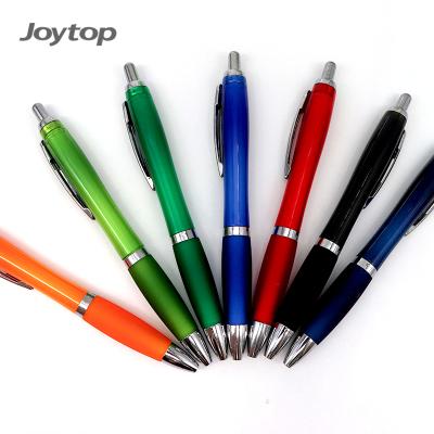 China Joytop Commercial Office Normal Logo Plastic 0.7Mm Promotional Retractable Custom Gel Pens for sale