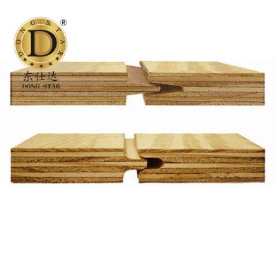 China Contemporary T&G Flute Pine Plywood Slotted Plywood Export To Chile And USA for sale