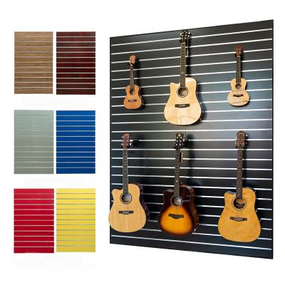 China Moisture Proof Popular Glossy Melamine Slatwall 18mm Slot MDF/Slotted Groove MDF Board/Decorative Slatwall for sale