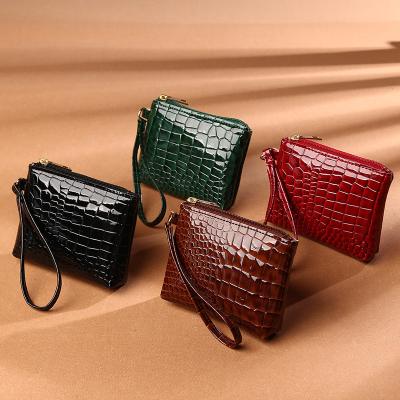 China Wholesale Waterproof Short Luxury Women Purses Black PU Leather Small Credit Card Wallet Ladies for sale