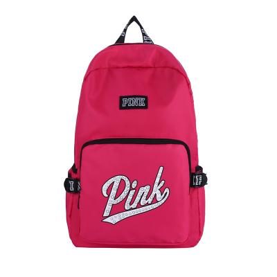 China Fashion Waterproof Wholesale Sequin Nylon College School Bags Waterproof Laptop Backpacks For Girl for sale