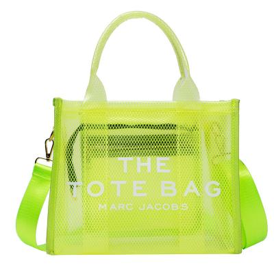 China 2022 New Durable Women's Large Capacity Transparent Standing Beach Portable Diagonal Bag ToteBag for sale