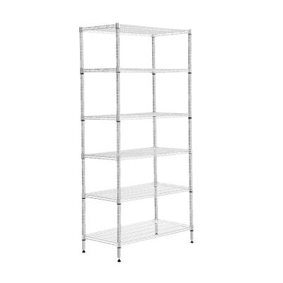 China Sustainable High Quality NSF 6 Tier Wire Shelving 6 Layer Steel Wire Shelf Unit Shelving for sale