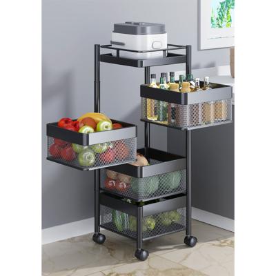 China Viable Multi-Layer Rotatable Multi-Layer Multi-Layer Kitchen Storage Rack Square Rack for sale