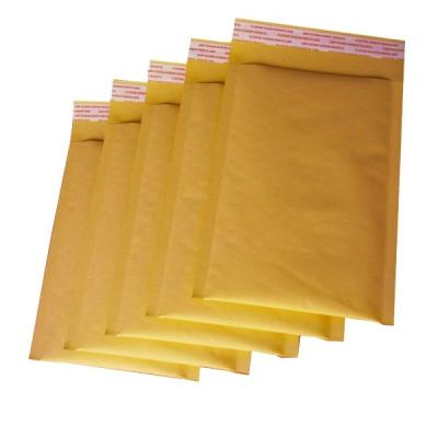 China Environmental Friendly Wholesale Yellow Kraft Paper Bubble Ads Free Sample Air Bubble Wrap Mail Packaging For Clothes for sale