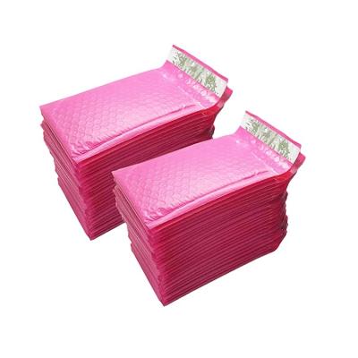 China Eco - Friendly Wholesale Pink Poly Poly Bubble Ads Cosmetic Makeup Bags for sale