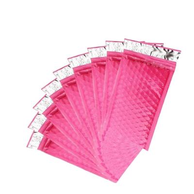 China Shock Resistance.Recyclable Poly Bubble Packing Christmas Bubble Ads Customized Pink Bubble Mailer Poly Material for sale