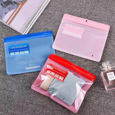 China Wholesale Recyclable PVC Zipper Plastic Bag For Cosmetic Brief Jars Clear Zip Lock Pouch Underwear Packaging Bags Recycle Packaging for sale