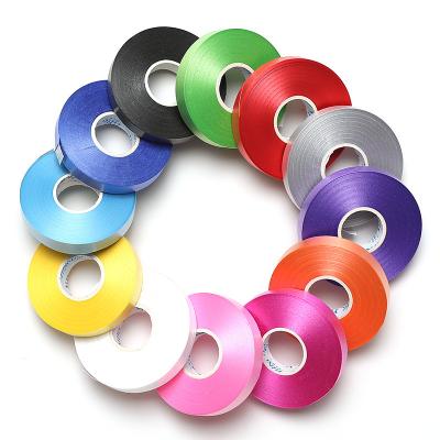 China Event Party Supplies China 4/8 Inch 1.2Cm Cheap Stock 100% Solid Color Polyester Ribbon Satin Ribbon For Foil Latex Balloons Wedding Party for sale