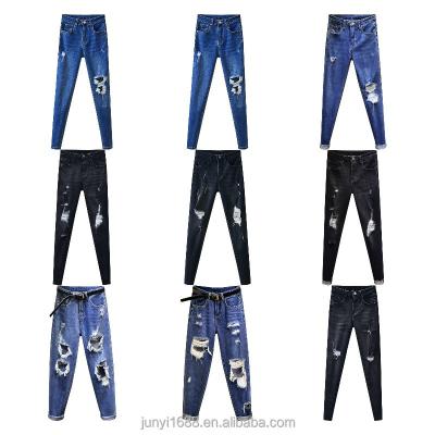 China Chinese manufacturers wholesale discount price of viable hot large size women's jeans for sale