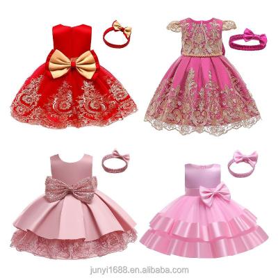 China Anti-wrinkle Princess Wedding Fashion Dress girl dresses PROM dress stock girls' sets for sale