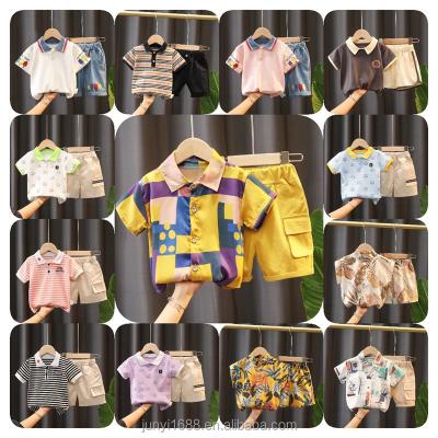 China Summer casual kids set soft 100% cotton short sleeve shirt and shorts manufacturer wholesale discount price for sale for sale