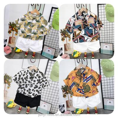 China Summer casual wholesale short sleeve children's clothing set children's clothing shorts loose children's clothing two sets wholesale for sale