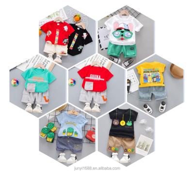 China Casual Children Short Sleeve Set Summer 2022 Boys 1-13 Years Boys T-shirt And Shorts Two Sets for sale