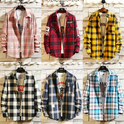 China Wholesale Breathable Print Lapel Long T Sleeve Summer Slim Type Men's Shirts Beach Polyester Shirts for sale