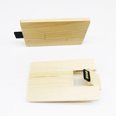 China All Style Can Be Customized Custom Wooden LOGO USB Credit Card Shape USB Flash Drives USB Wooden Sticks for sale