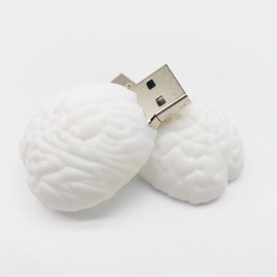 China PVC Flash Brain Shaped Usb Memory Stick Mini Full Capactity Customized Silicone 2.0 USB Drive for sale