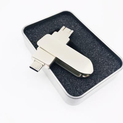 China Metal 3 in 1 USB 3.0 OTG Pendrive Flash Drive Memory Stick for Micro 256GB 128GB 64GB 32GB 16GB Type C USB Android Phones for sale