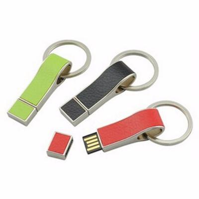 China Expand Memory Key Chain High Quality Leather Usb Flash Drive For Memories for sale